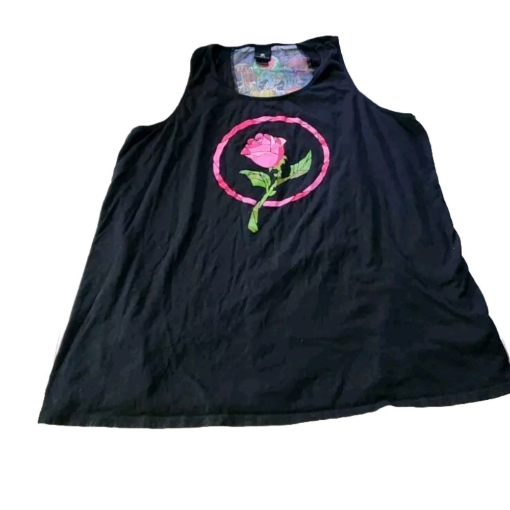 Beauty and the Beast Black Graphic Tank Top